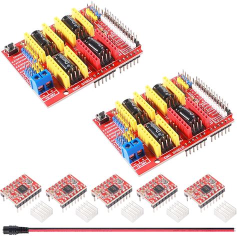 CNC Shield Expansion Board V3.0 with A4988 Stepper Motor .